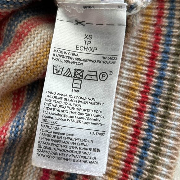 GAP Striped Merino Wool Blend Sweater ASO Max Mayfield - Picture 6 of 9